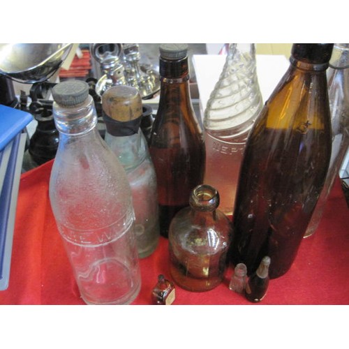 49 - 7 bottles, including lemonade, Corona and Neptune, plus x3 miniatures