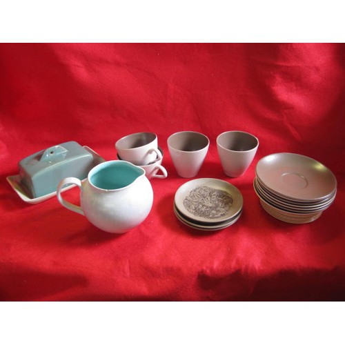 45 - A selection of of Poole Pottery, Branksome and Denby