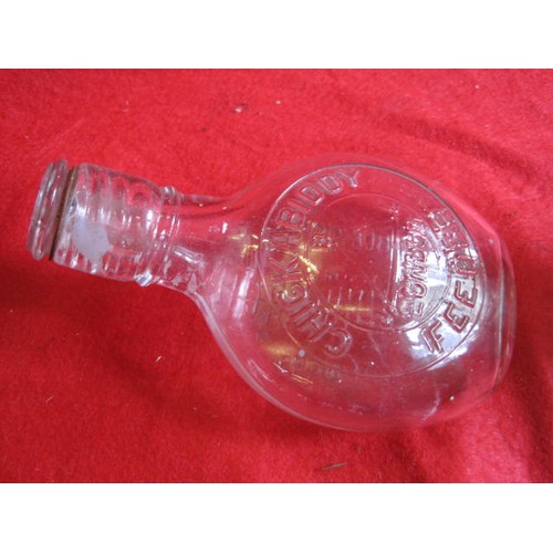 39 - Child's vintage feeding bottle, plus Victorian lemonade marble bottle (complete with marble and stop... 