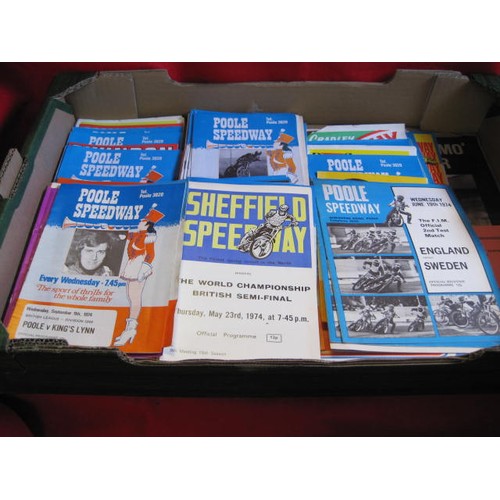 20 - A collection of Poole Speedway Programmes from the 1970's