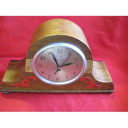 257 - Vintage Napoleon Hat mantel clock converted to electricity, and in good working order