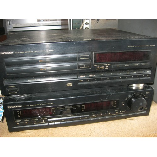 79 - A Pioneer Tin Try Compact Disc Player model PD-Z560T and a Pioneer Stereo Graphic Equalizer Model GR... 