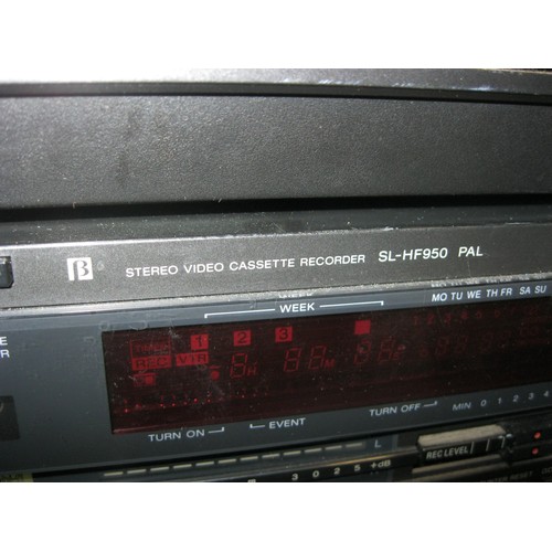 107D - A Sony C20 Betamax Front Loading Video Cassette Recorder and a Sony SuperBeta Stereo Video Cassette ... 