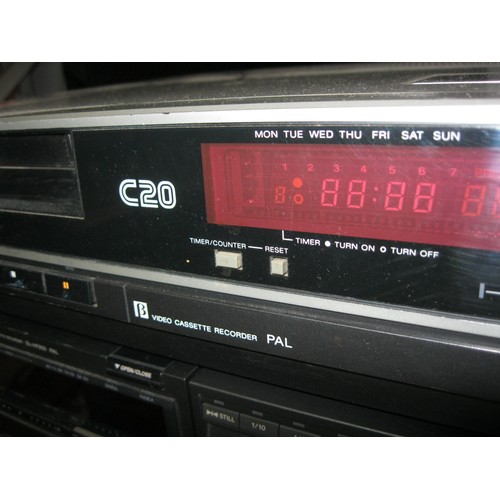 107D - A Sony C20 Betamax Front Loading Video Cassette Recorder and a Sony SuperBeta Stereo Video Cassette ... 