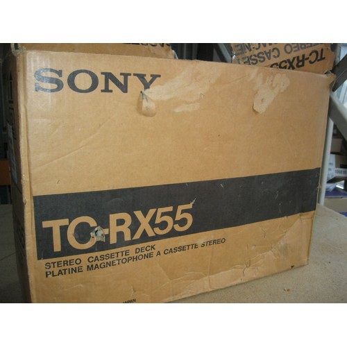 107 - A Sony TC-RX55 Stereo Cassette Deck in original box and packaging, untested