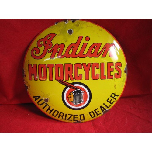 20B - Retro style 'Indian Motorcycles' plaque