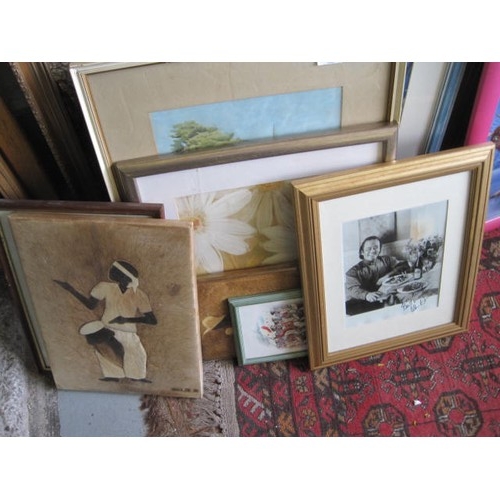 14 - A selection of framed and glazed prints and paintings