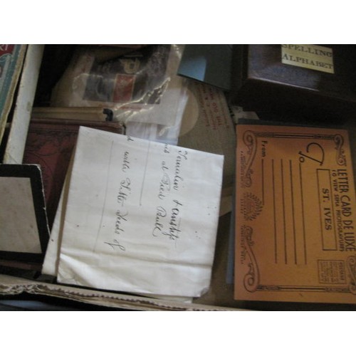 35 - 3 Poole Pottery 'Cranborne' storage jars plus a tray of ephemera