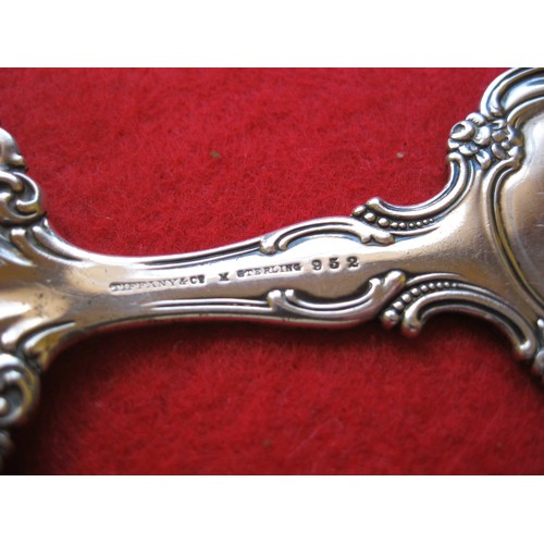 188 - A sterling silver baby's spoon by Tiffany & Co, approx weight 51.6g, marked 'Beauty' on reverse and ... 