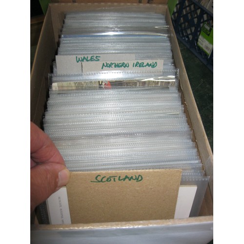 113 - A shoebox containing several hundreds of antique and vintage individually sleeved postcards marked '... 