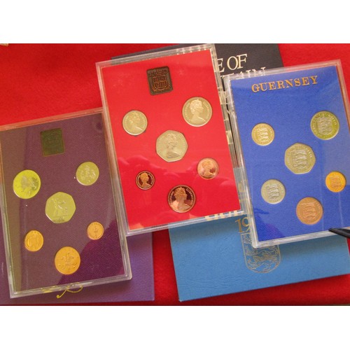 111 - 3 proof sets of coins: The Coinage of Great Britain and Northern Ireland 1980, the Coinage of Great ... 