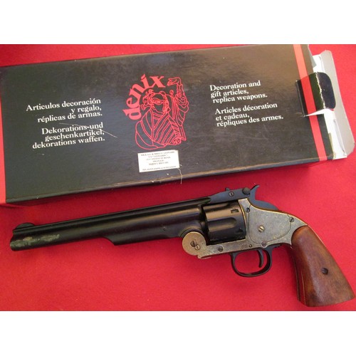 200 - Denix 1083L replica 1860 .36 Calibre Griswold & Gunnison Confederate Revolver, boxed, some damp dama... 