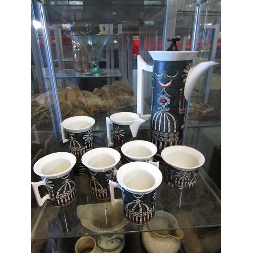 48 - A 6 setting Portmeirion 'Magic City' coffee service designed by Susan Williams Ellis in excellent co... 