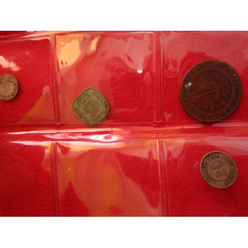 100 - A selection of Ceylon & Mauritius coins comprising and 1872 (copper) and 1910 (Nickel) 5 cents, an 1... 