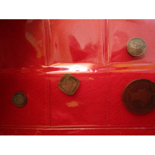 100 - A selection of Ceylon & Mauritius coins comprising and 1872 (copper) and 1910 (Nickel) 5 cents, an 1... 