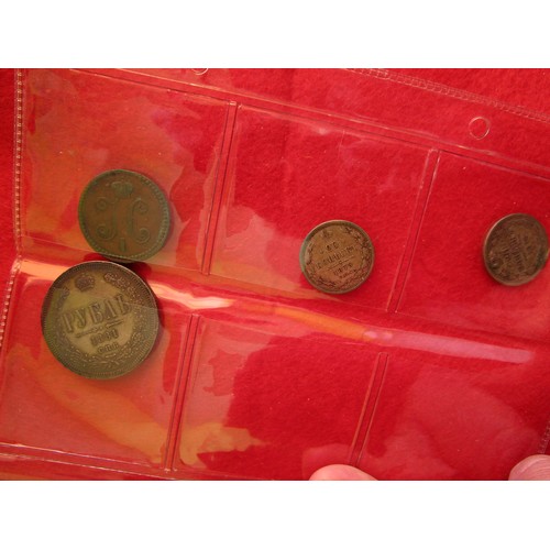 99 - A selection of Imperial Russian coins comprising an 1881 Rouble (CMB), and 1875 and a 1878 20 Kopek ... 