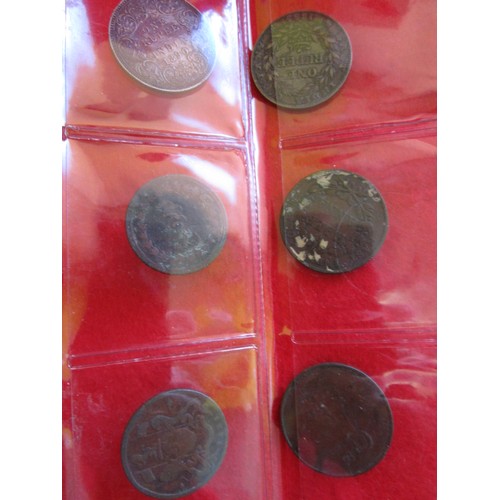 92 - A selection of Indian coins comprising an 1835 William IIII 1 rupee, an 1835 half anna, an 1804 East... 