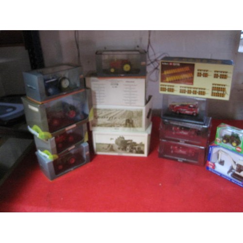 50 - 3Atlas Fire engines ,3 Atlas farm Vehicles along with Universal hobbies farm tractors 5 and 2 Siku F... 