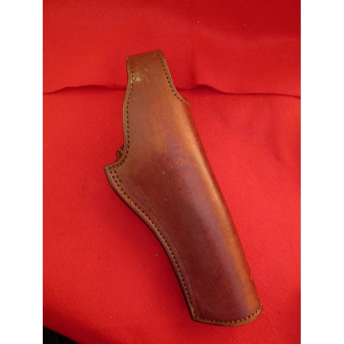 228 - A Jay-Pee Springlock Safety holster with bullet hoops to top and a K-Frame English leather holster p... 