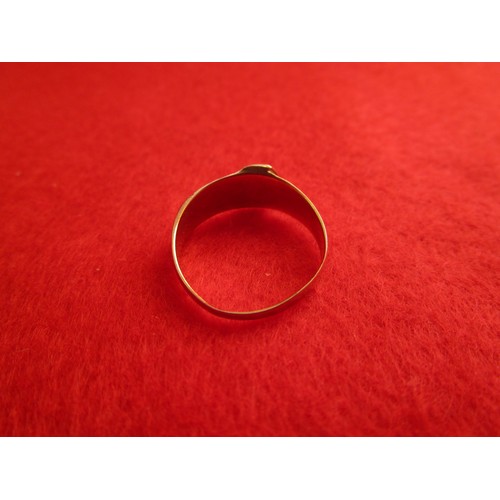 158 - A gold ring clearly of some age, the hallmark worn to illegibility, total weight approx 1.9g