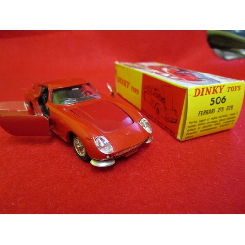 102 - Dinky France #506 Ferrari 275 GTB, boxed, very minor wear to box, vehicle pristine.