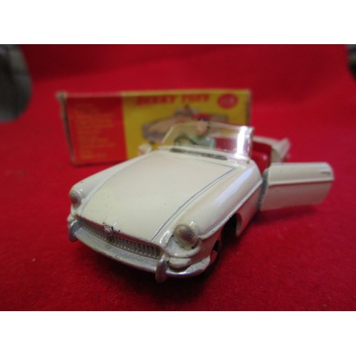 106 - Dinky Toys #113 MGB Sports Car, boxed. Box has signs of wear but remains intact. Car immaculate exce... 