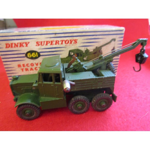 122 - Dinky Supertoys #986 Mighty Antar Low Loader with Propeller, boxed, some wear to paint and chips thr... 