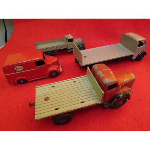 138 - Dinky Toys #531 Guy Flatbed Truck with Tailboard (repainted); Dinky Toys Trojan Van in Esso colours,... 