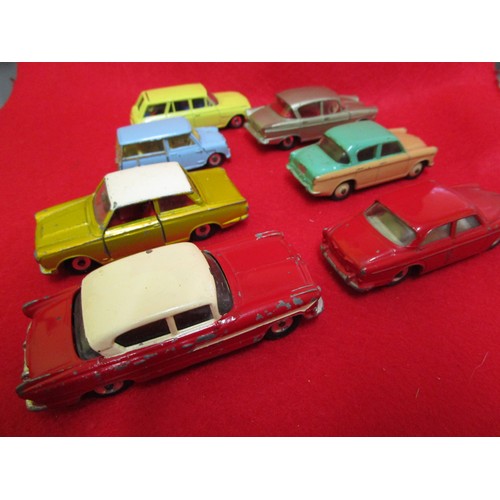 143 - A selection of original Dinky Toys comprising #174 Studebaker, #184 Volvo Amazon, #175 Hillman Minx,... 