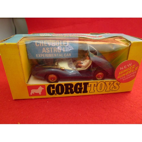 150 - 2 Corgi Toys Whizzwheels, boxed: #347 Chevrolet Astro 1 Experimental Car & #301 Iso Grifo 7 Litre. B... 