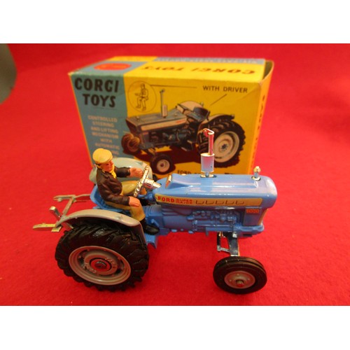 147 - Corgi Toys #67 Ford 5000 Super Major Tractor, boxed. Model in mint condition, box very good wtih sli... 