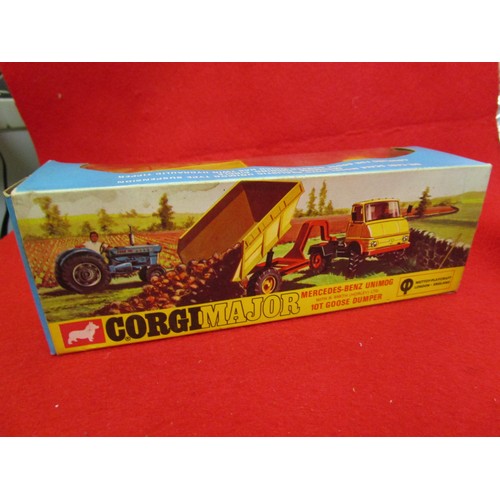 145 - A Corgi Major #1145 Mercedes Benz Unimog 406 with R Smith (Horley) Ltd 10T Goose Dumper, boxed, mode... 