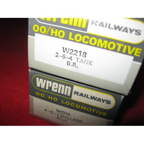 1023 - A pair fo Vintage Wrenn Railways locomotives, boxed - W2218 2-6-4 Tank in BR Colours, and W2210 4-6-... 