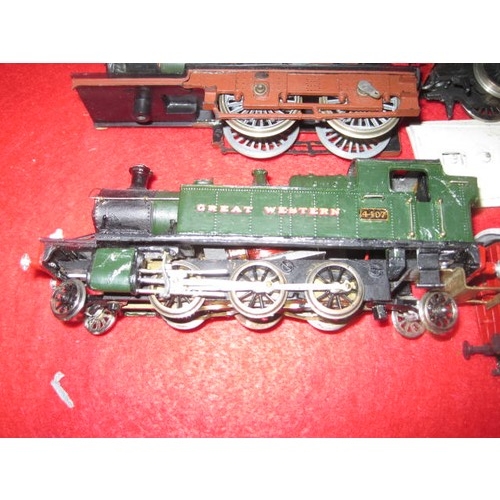 1044 - A selection of Kss or wills kit built locos on Triang or Wrenn chassis all GWR including a small pra... 