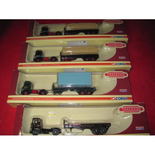 1056 - 8 Corgi Trackside trailer lorries some with loads all mint boxed boxes in fair condition