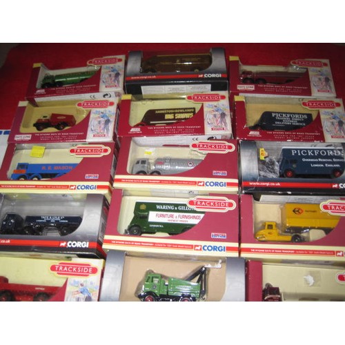 1064 - 15 Trackside corgi commercial medium sized vehicles including a Southern railways horse box