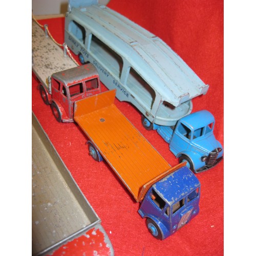 241 - A selection of unboxed Dinky commercial vehicles in original condition comprising a #382 Pullmore Tr... 