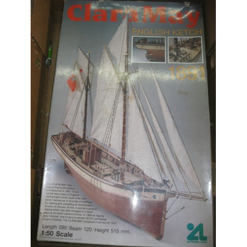 1300 - A boxed, unbuilt Artesania Latina 1:50 Scale Model of the Clara May, an English Ketch of 1891. Compl... 