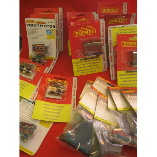 1072 - An assortment of new and sealed Hornby points motors - R8014 - x 10, R044 Lever Switch 'passing cont... 