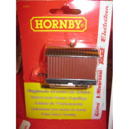 1072 - An assortment of new and sealed Hornby points motors - R8014 - x 10, R044 Lever Switch 'passing cont... 