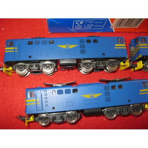 1090 - 3 Lima South African Railways Blue Train E444 Locomotives, a Lima DB Shunting Engine V20-030 and a p... 