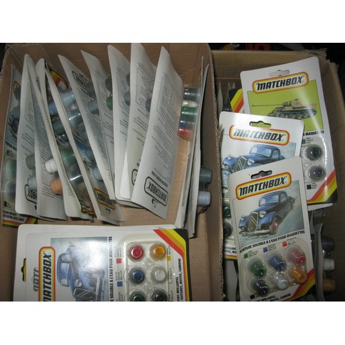 1302 - Approximately 120 blister packed Matchbox paint kits for die-cast models, new.