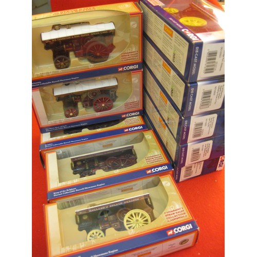 264 - A selection of 10 boxed Corgi The Steam Rally Collection showman's engines, all in mint condition