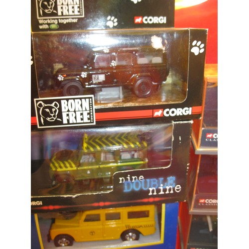 265 - 10 x Corgi Toys die-cast Land Rovers, all boxed - some storage wear to boxes but all models mint. Co... 