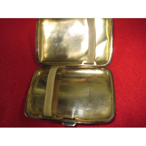 251 - A hallmarked Birmingham vintage cigarette case