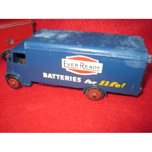 160 - Dinky Guy Lorry Ever ready and Another in Slumberland Livery,both playworn with paint degration to E... 