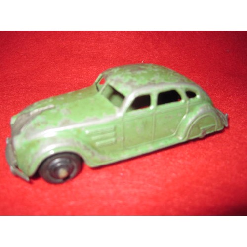 168 - Dinky Chrysler Airflow in Green .Wheels in good condition ,Original paintwork but does have wear .