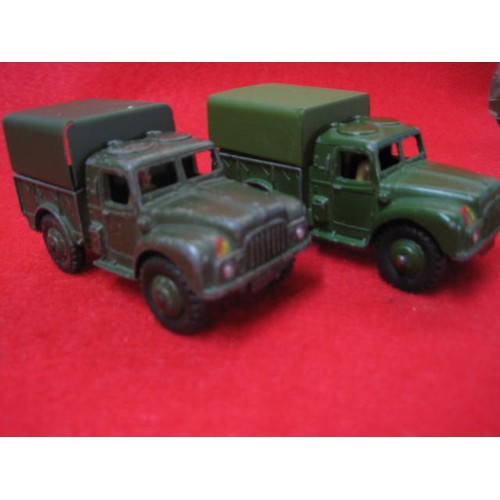 178 - 2 Dinky Army 1 Ton Trucks in good condition