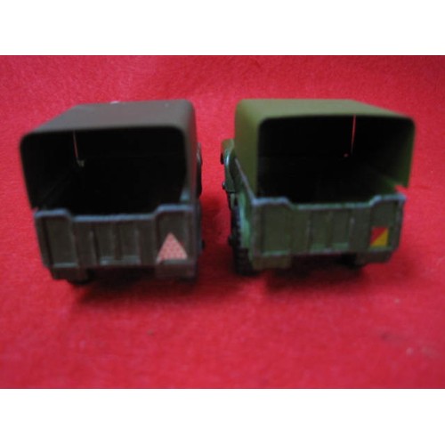 178 - 2 Dinky Army 1 Ton Trucks in good condition