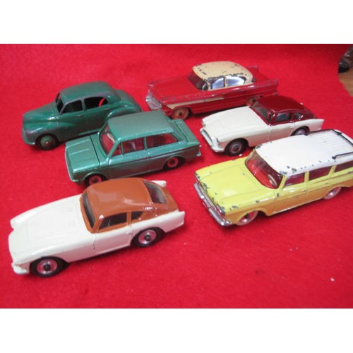 210 - 6 Dinky cars including  2 AC Cobras and a Hillman Imp all repainted and three original cars a Hudson... 